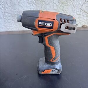 Ridgid R82230 12V Cordless Impact Driver Tool With 12V 4.0Ah Battery Lithium